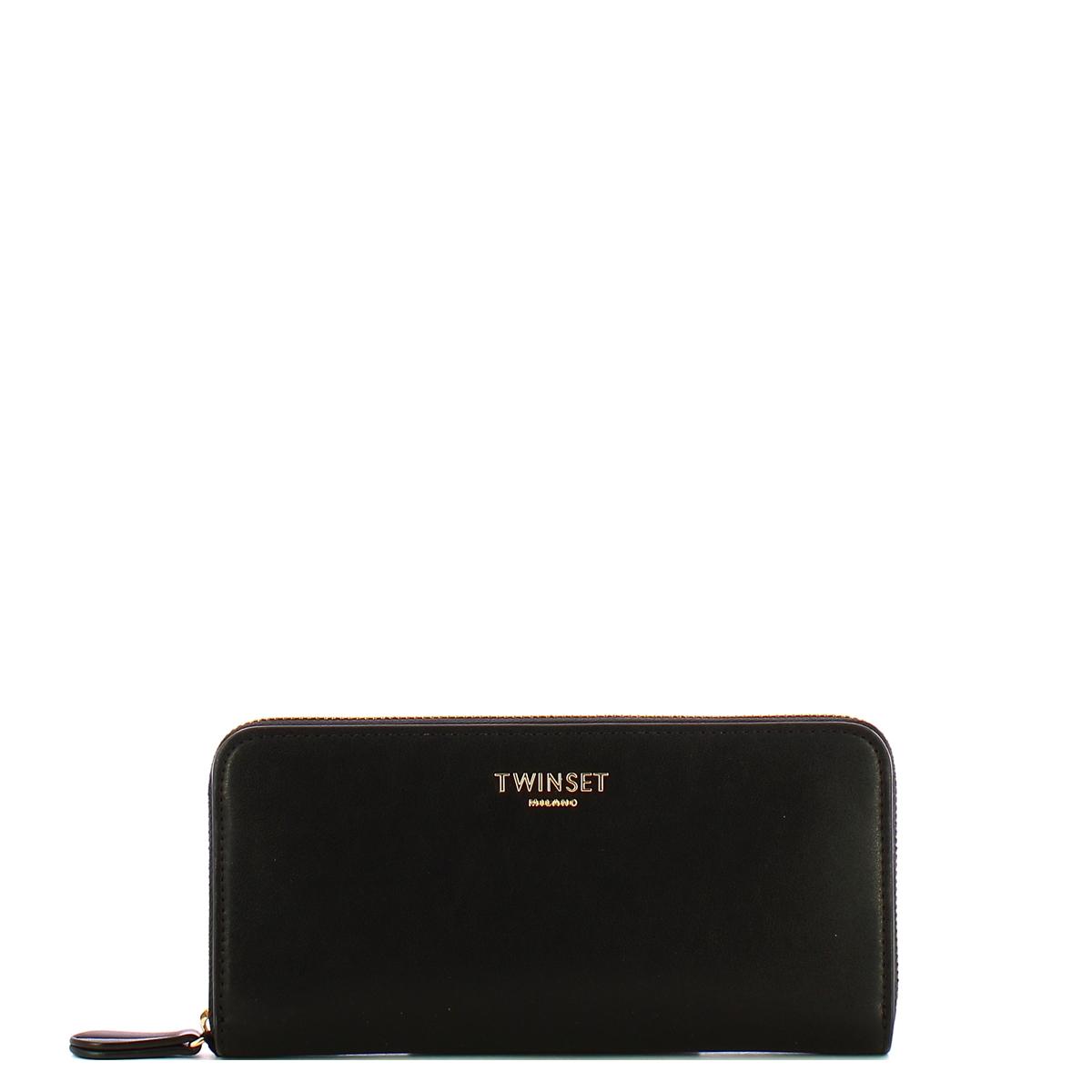 Twinset Portafoglio grande  Zip Around Nero - 1