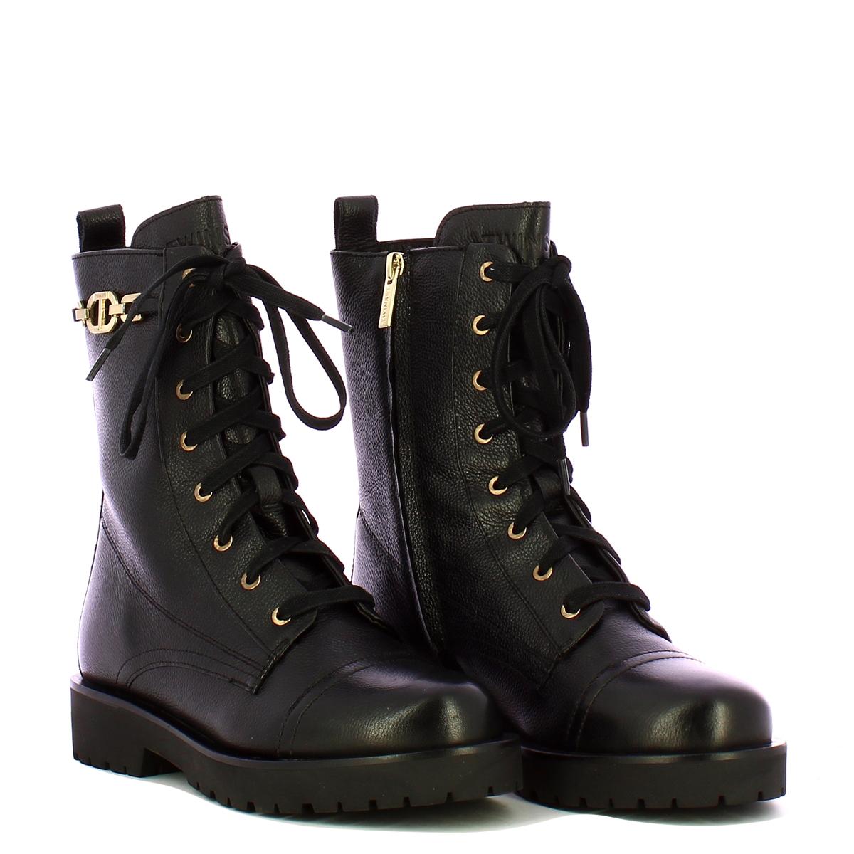 Twinset Stivaletto Anfibio in pelle Nero - 2