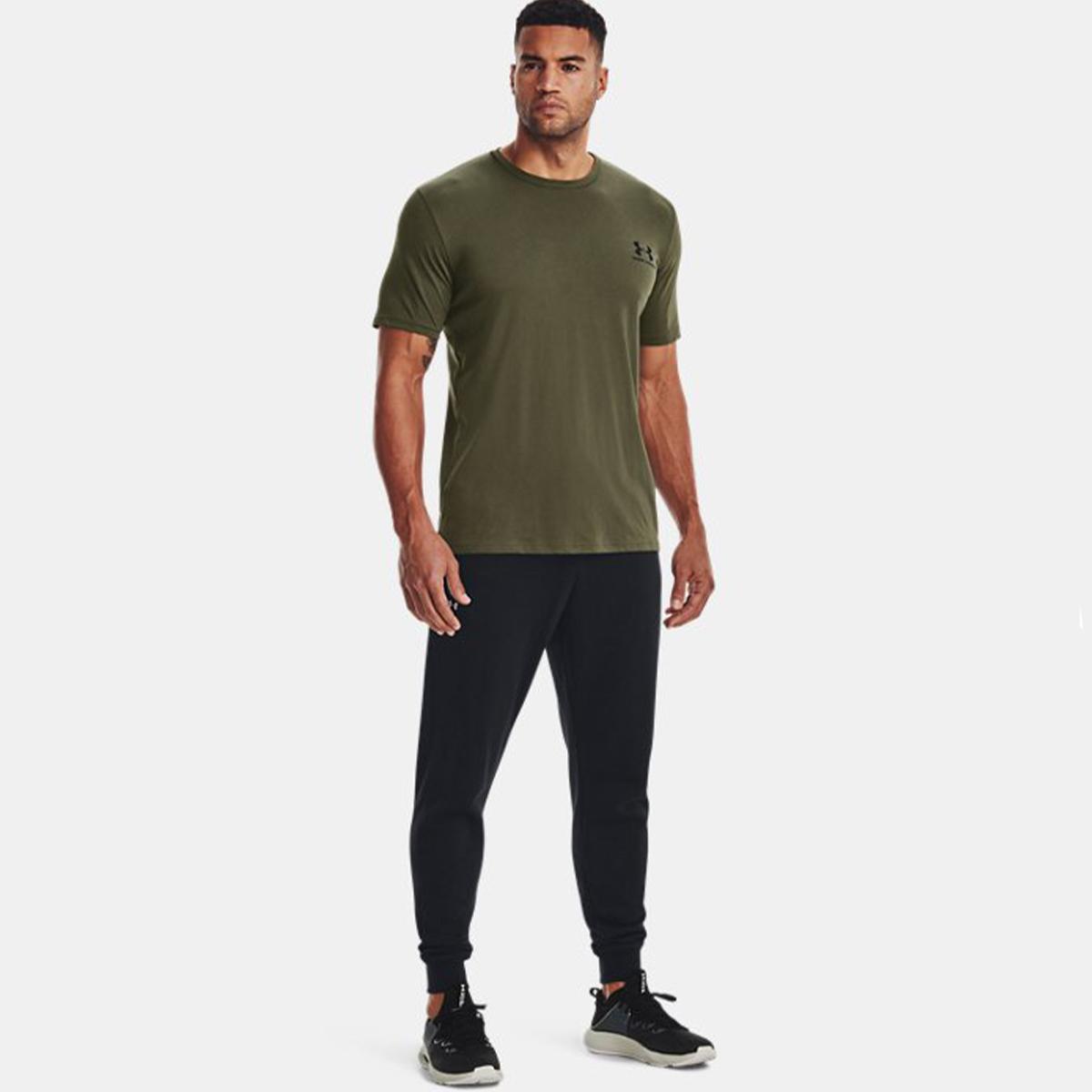 UNDE T-Shirt UA Left Chest Logo Marine OD Green Black Black - 5