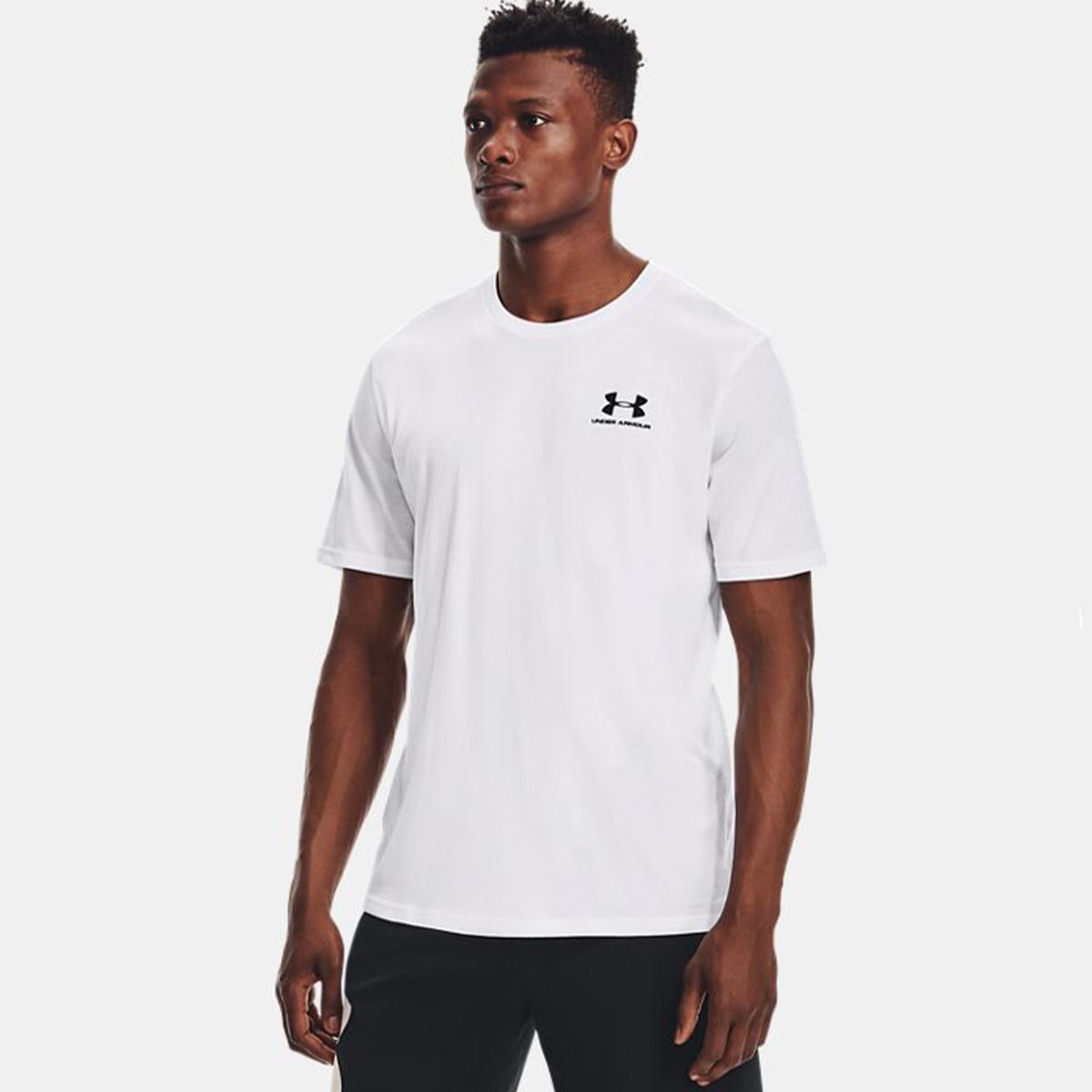 UNDE T-Shirt UA Left Chest Logo Marine White Black - 3