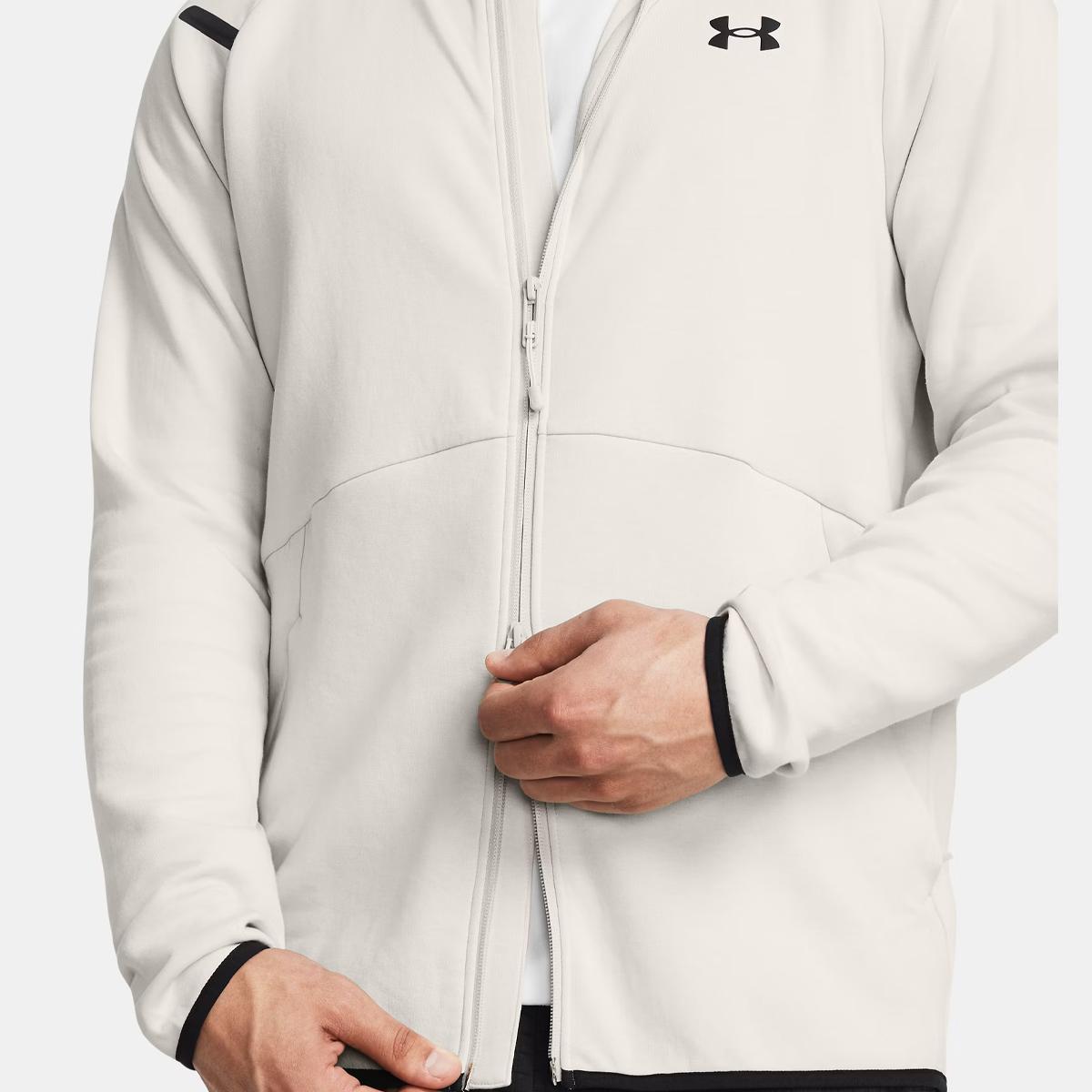 UNDE Felpa UA Unstoppable Fleece Full Zip Summit White - 5