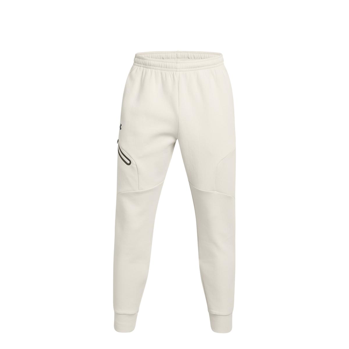 UNDE Pantaloni UA Unstoppable Fleece Summit White - 1