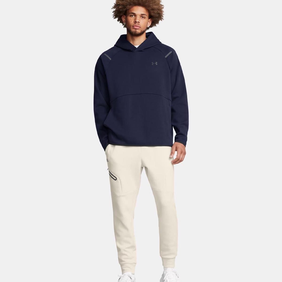 UNDE Pantaloni UA Unstoppable Fleece Summit White - 4