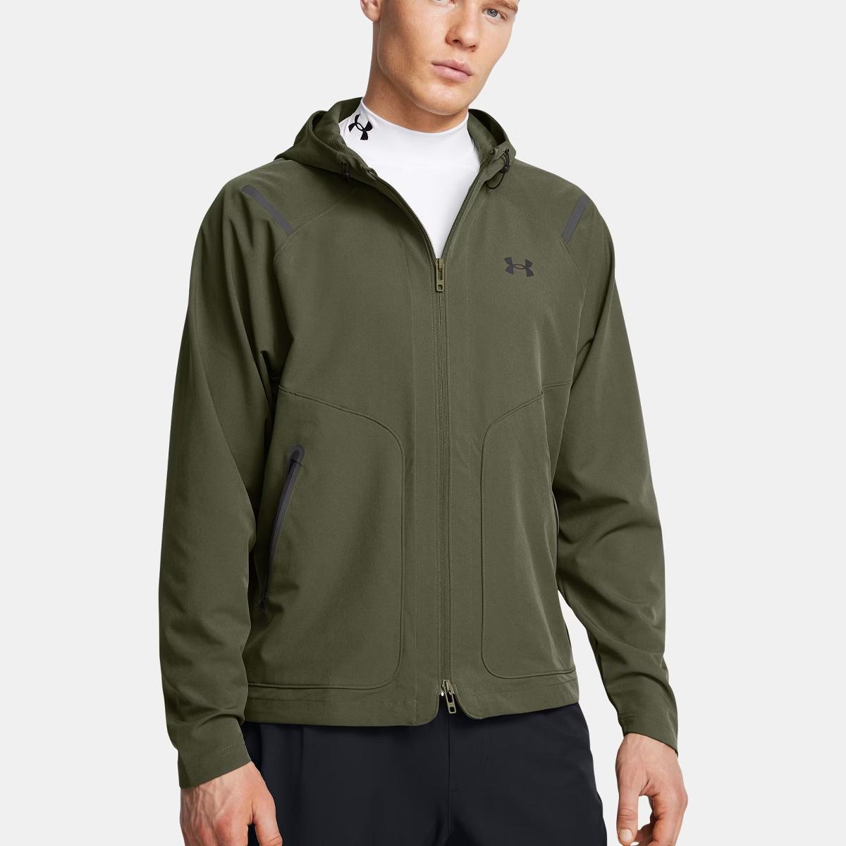 UNDE Giacca UA Unstoppable Left Chest Marine OD Green - 2