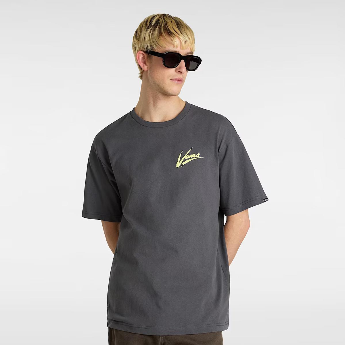 VANS T-Shirt Dettori Asphalt Shadow Lime - 3