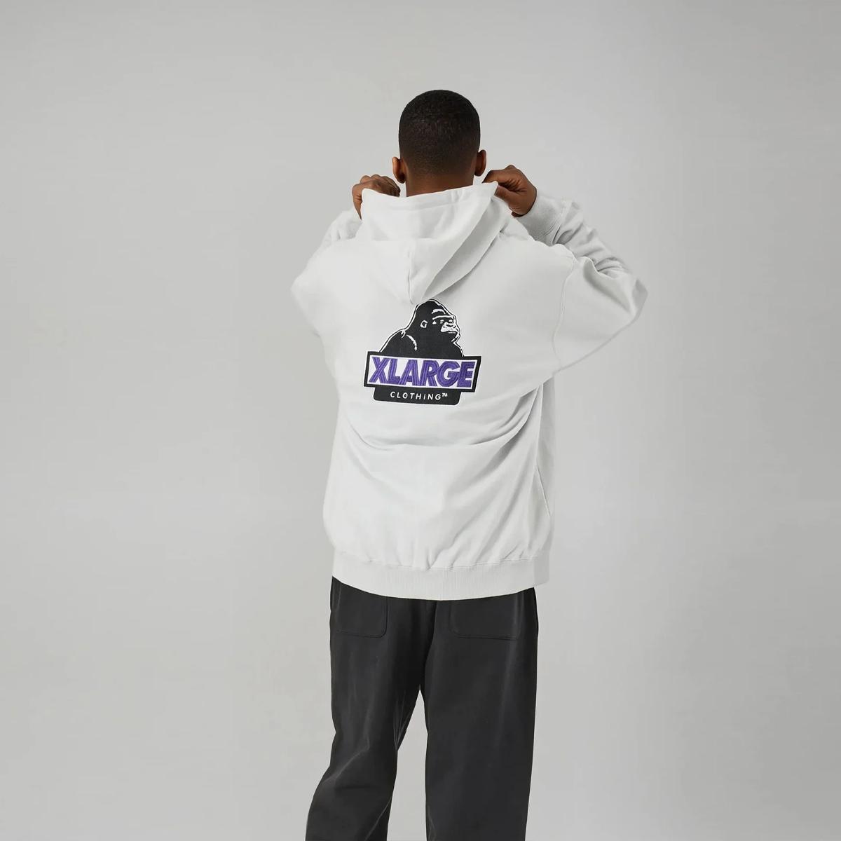 XLARGE Felpa Slanted OG Zip Grey - 4