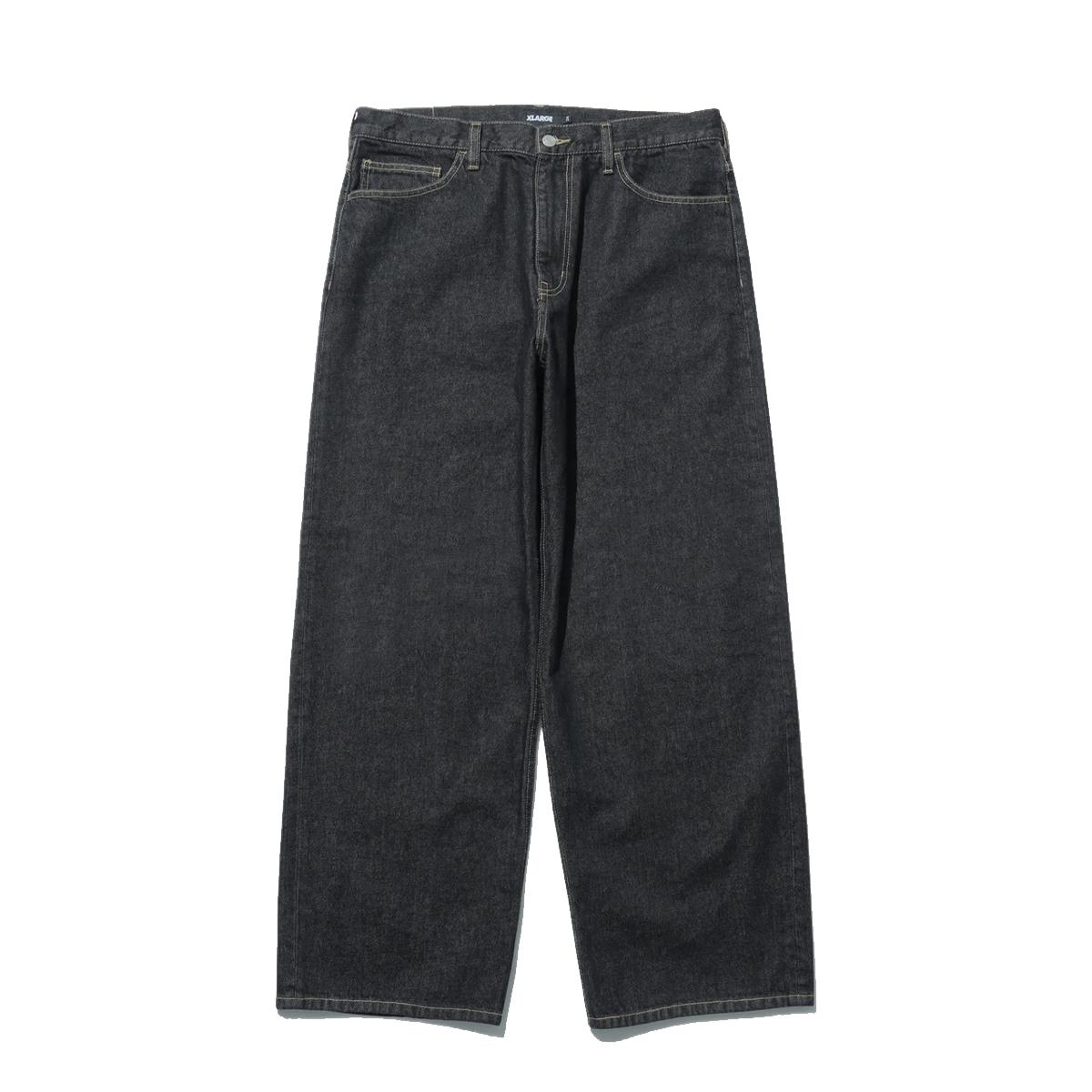 XLARGE Pantaloni in denim con ricami Black - 1