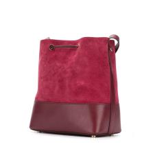 Secchiello Cary Medium in suede - MAROON/OXBLD