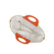 Straw basket handbag Ariel - ORANGE