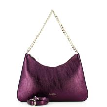 Iuntoo Borsa a spalla Grande Eleganza Metallic Viola - 4