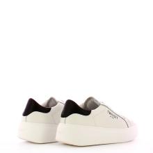 Sneakers platform in pelle Bianco Ottico Nero
