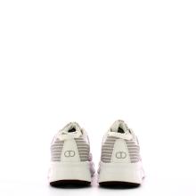 Sneakers Fessura a righe con logo Bianco Ottico