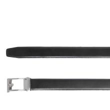 Cintura in pelle con ghiera Nero