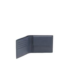 Portafoglio con portamonete RFID Blu