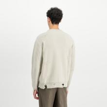 Alpha Industries Felpa Distressed Logo Organic Beige - 5