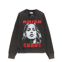 Amish Felpa Crew Man Chaos Black - 1