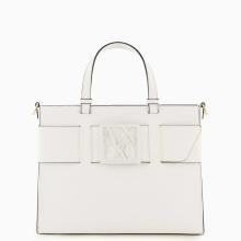 Armani Exchange Borsa a mano Grande con fibbia Optical White - 1