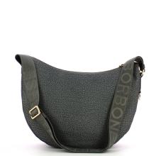 Borbonese Borsa Luna Middle in Nylon Riciclato con taschino - 3