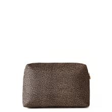 Borbonese Bustina Medium in Nylon Riciclato OP Naturale Nero - 3