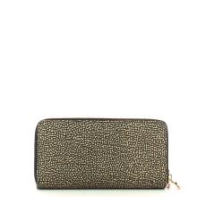 Borbonese Portafoglio Large RFID in Nylon Riciclato Doppia Zip Around OP Naturale Nero - 2