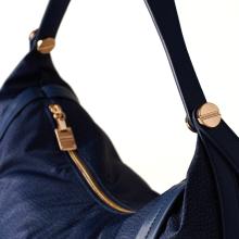 Borbonese Hobo Bag New Orbit Medium Blu - 4