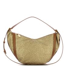 Borbonese Hobo Bag New Orbit Medium Beige Marrone - 1