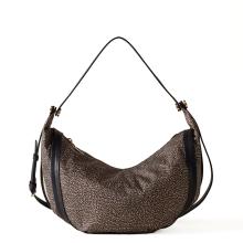 Borbonese Hobo Bag New Orbit Medium OP Naturale Nero - 1