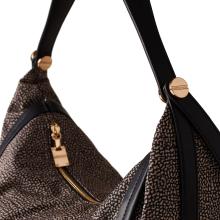 Borbonese Hobo Bag New Orbit Medium OP Naturale Nero - 4