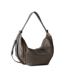 Borbonese Hobo Bag New Orbit Medium Clay Grey - 2