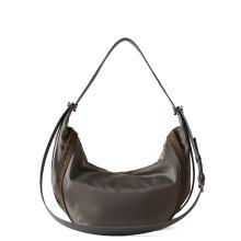Borbonese Hobo Bag New Orbit Medium Clay Grey - 3