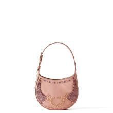 Borbonese Mini Hobo Bag 110 Swarovski Blush - 1