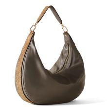 Borbonese Hobo Bag Oyster Large Clay Grey OP Naturale - 2