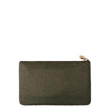 Borbonese Bustina Portadocumenti in Nylon Riciclato Verde Militare - 2