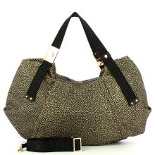 Borbonese Borsa a mano Medium OP Naturale Nero - 4