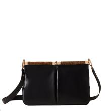 Borbonese Borsa a spalla 5PM Medium Nero OP Naturale - 1