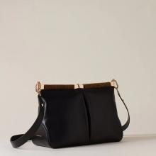 Borbonese Borsa a spalla 5PM Medium Nero OP Naturale - 3