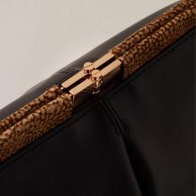 Borbonese Borsa a spalla 5PM Medium Nero OP Naturale - 5