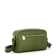 Borbonese Tracollina Small in Nylon Riciclato Verde Militare - 2