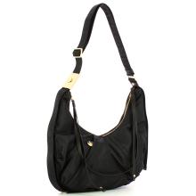 Borbonese Borsa Hobo Small Dark Black - 2