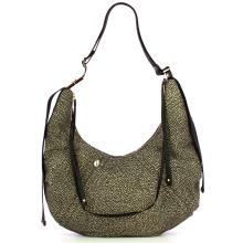 Borbonese Borsa Hobo Medium OP Naturale Nero - 1