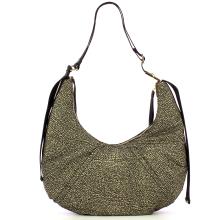 Borbonese Borsa Hobo Medium OP Naturale Nero - 3