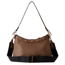 Borbonese Borsa a spalla Metropole Hobo Mini OP Naturale Nero - 4
