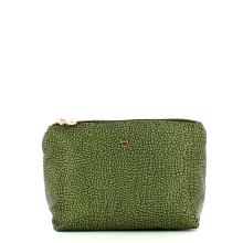 Borbonese Busta Medium in Nylon Riciclato Verde Militare - 1