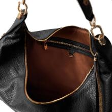 Borbonese Hobo Bag Oyster Large in pelle Nero - 4