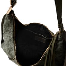 Borbonese Hobo Bag Fold Medium Verde Militare - 4