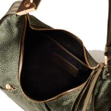 Borbonese Hobo Bag Fold Small Verde Militare - 4