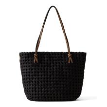 Borbonese Shopping Bag La Nido Large Nero OP Naturale - 3
