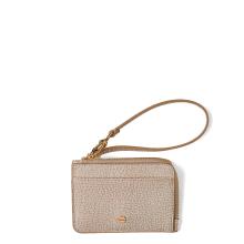 Borbonese Portafoglio con Portachiavi in tela rivestita Sabbia - 1