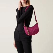 Borbonese Mini Borsa Luna Bag Colette Amarone OP Naturale - 5