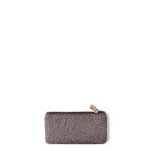 Borbonese Bustina Portachiavi Rettangolare in Nylon Riciclato Clay Grey - 2